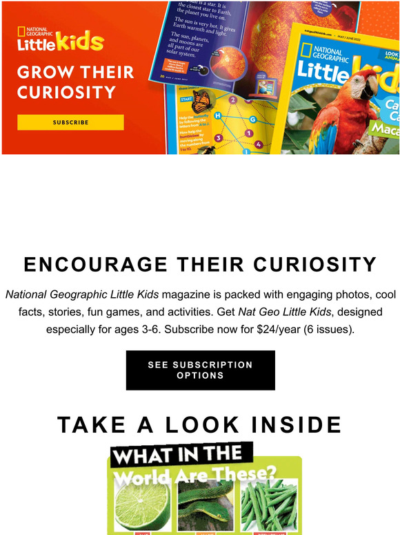 National Geographic: Reading + exploration = fun for your little one