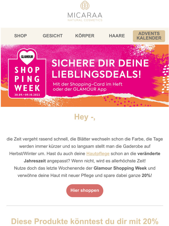 Nur noch dieses Wochenende: 20% Rabatt für dich
