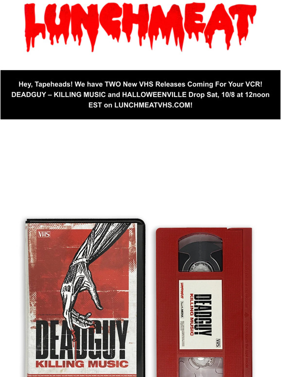 Lunchmeat VHS DEADGUY KILLING MUSIC VHS Comes For Your VCR Milled lunchmeat-vhs-deadguy-killing-music-vhs-comes-for-your-vcr-milled
