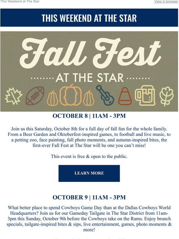 Spend Your Weekend at The Star 🏈 Milled