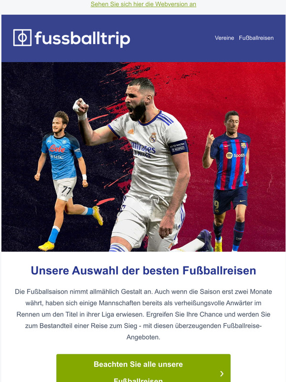 Erleben die besten Fußballmannschaften live.
