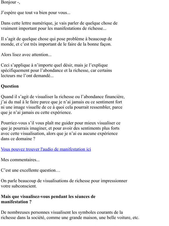 —, Voici la réponse à une question importante...