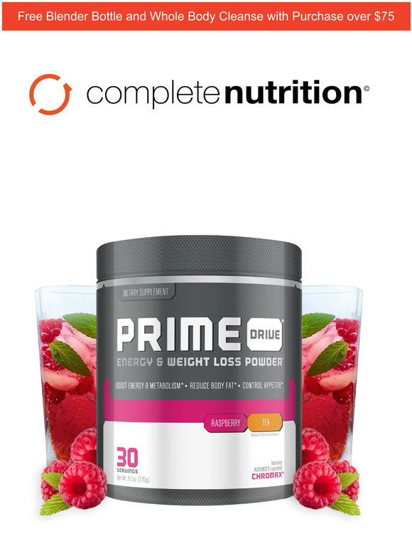 Complete Nutrition Prime Drive Raspberry Tea is Now Available (again