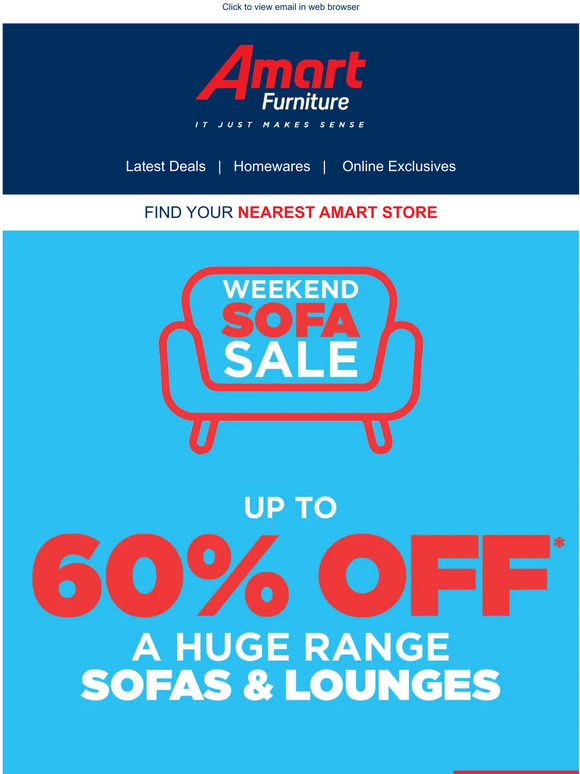 Amart Furniture Weekend Sofa Sale On NOW! Milled