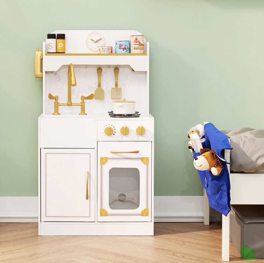 TEAMSON KIDS PETITE VERSAILLES CLASSIC PLAY KITCHEN WITH ACCESSORIES, WHITE