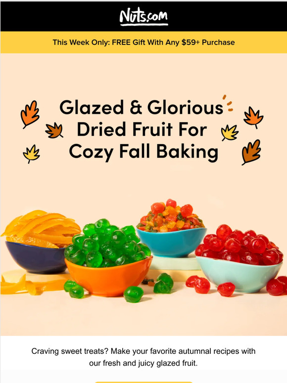 Start Fall Baking With Our Glazed Fruits 🍒 Milled