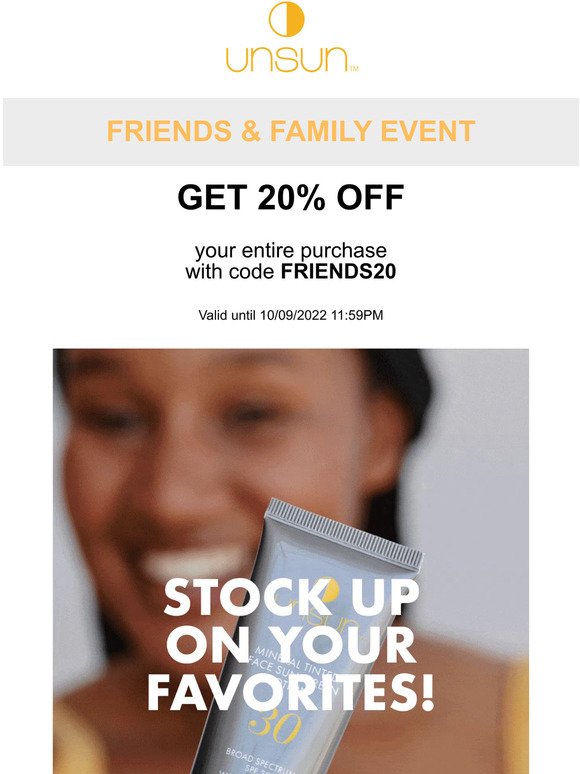 Friends & Family | 20% Off Full-priced favorites.