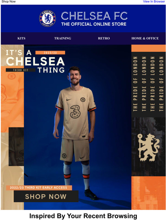 chelsea megastore retro shirts