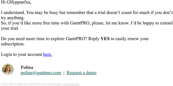 Your GanttPRO free trial: 24 hours left. Need more time?