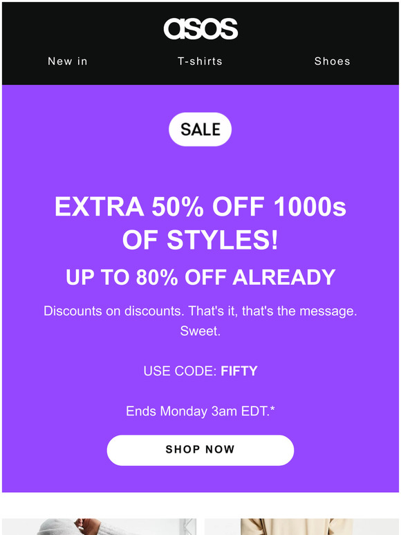 ASOS Extra 50 off 1000s of styles 😍🥵 Milled