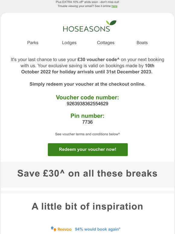 Your £30^ voucher 💌 EXPIRES MONDAY!