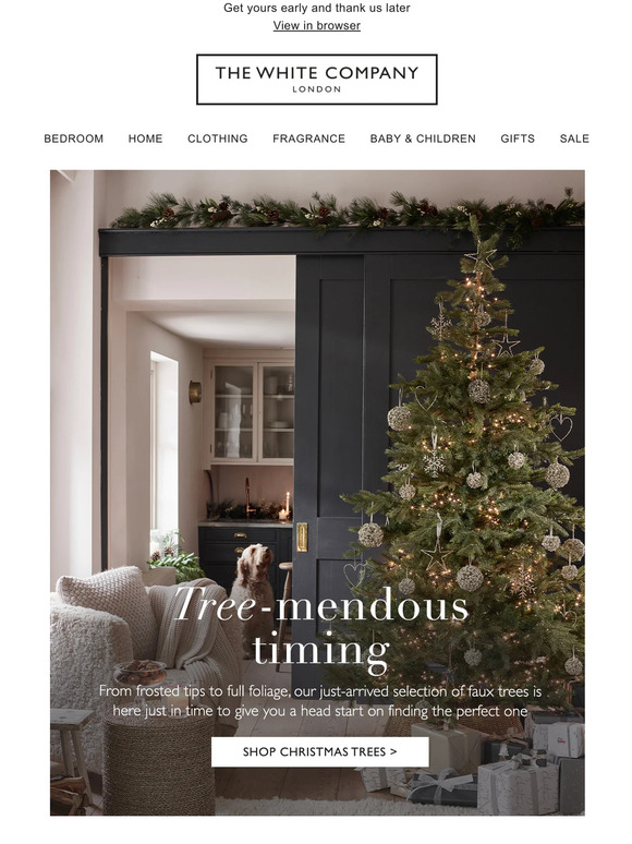 The White Company Just in the best faux Christmas trees you’ll find