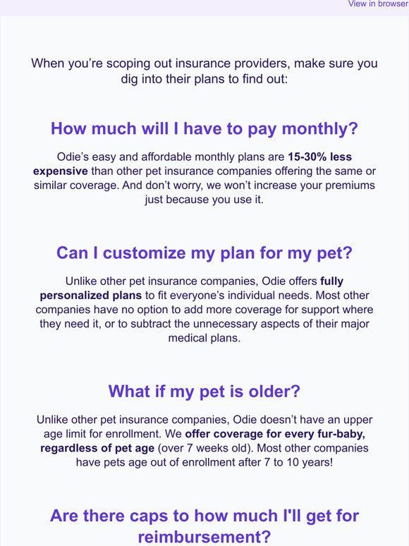 your pet deserves a plan built *just* for them!