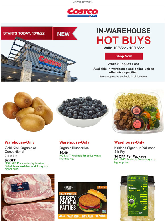 Costco: In-Warehouse Hot Buys Start Today, 10/8/22! Doors Open At 9:30 ...