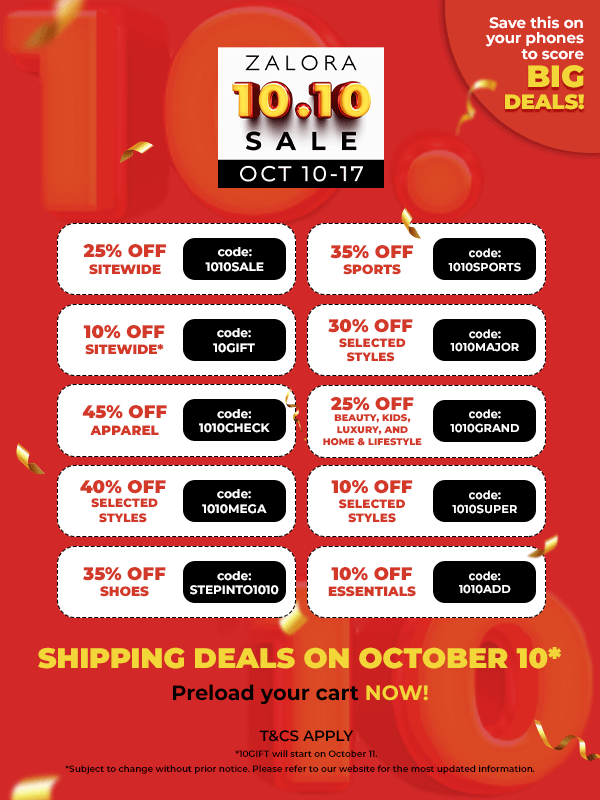 ZALORA SG ZALORA's 10.10 Cheat Sheet is FINALLY here! 💥 Milled