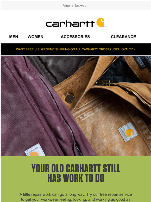 carhartt Have a broken zipper or missing button? Milled