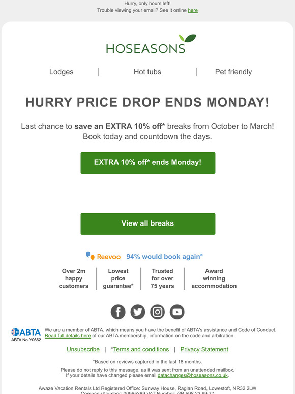 ⬇️ EXTRA 10% off price drop ENDS MONDAY*