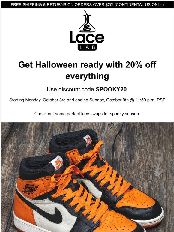🎃 20% OFF Last Chance Lace Lab Pre-Halloween Sale 👻