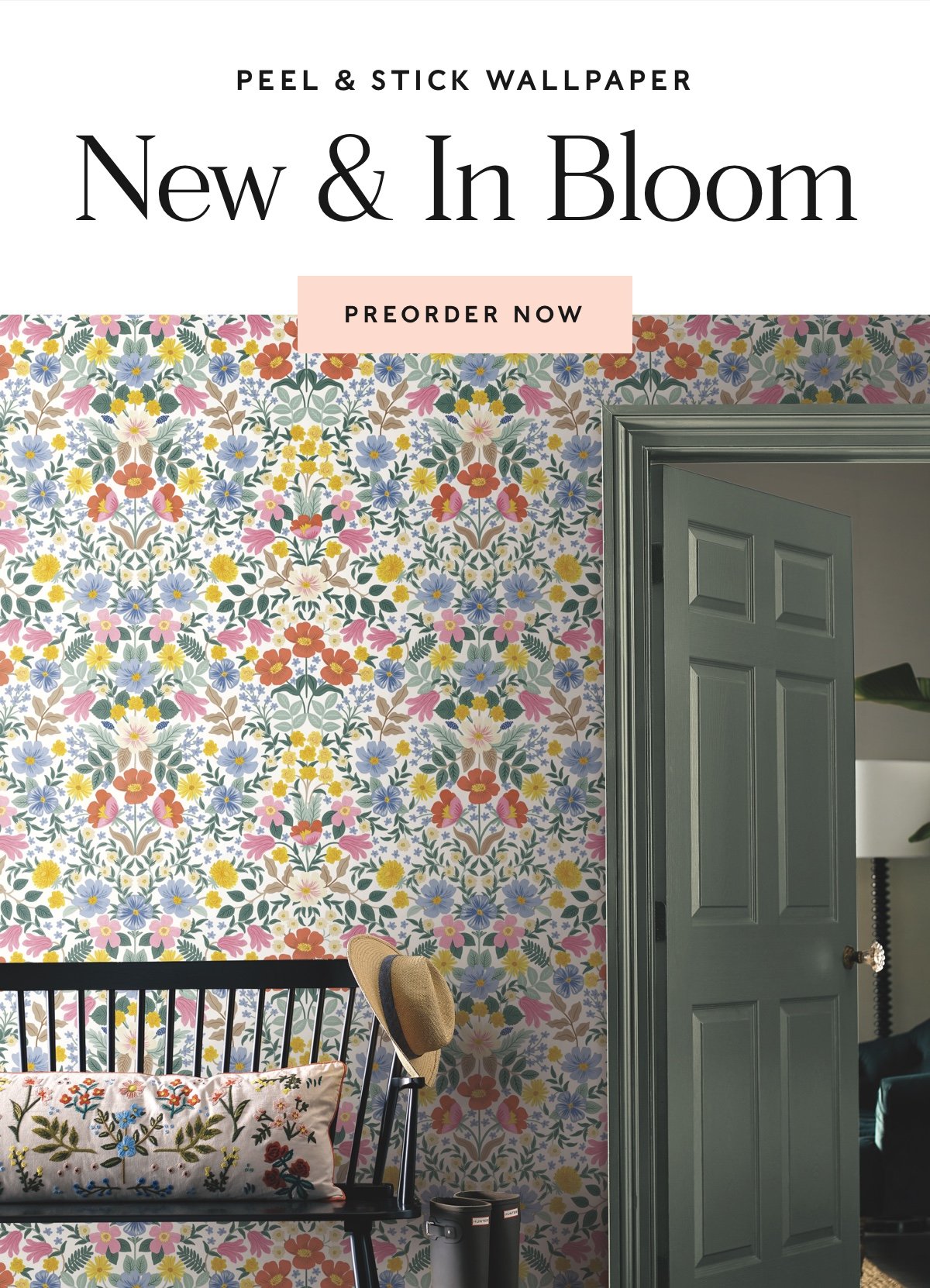Peel & Stick Wallpaper. New & In Bloom