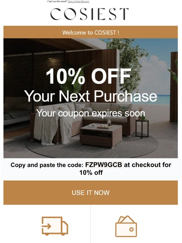 Don't forget to use your coupon!