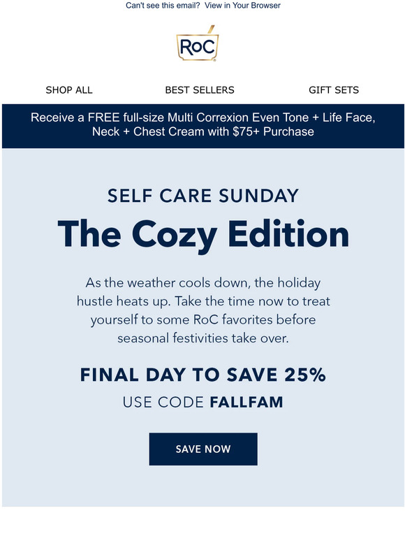 Roc Skincare Cozy up for Self Care Sunday Milled