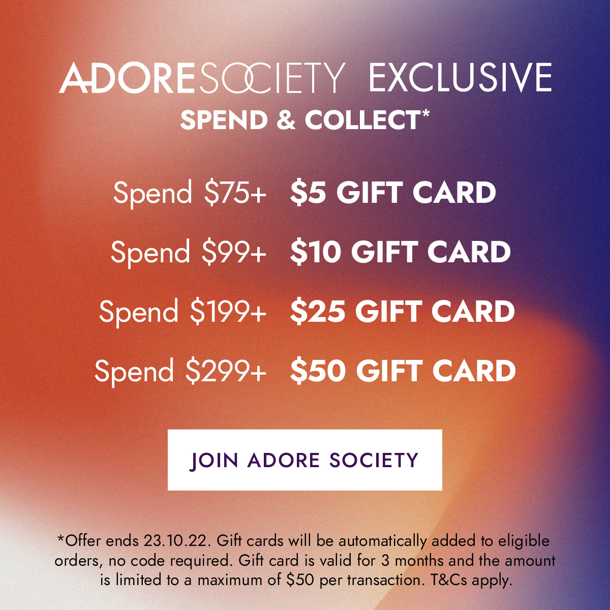 Adorebeauty: Want a gift card? Join Adore Society!* | Milled