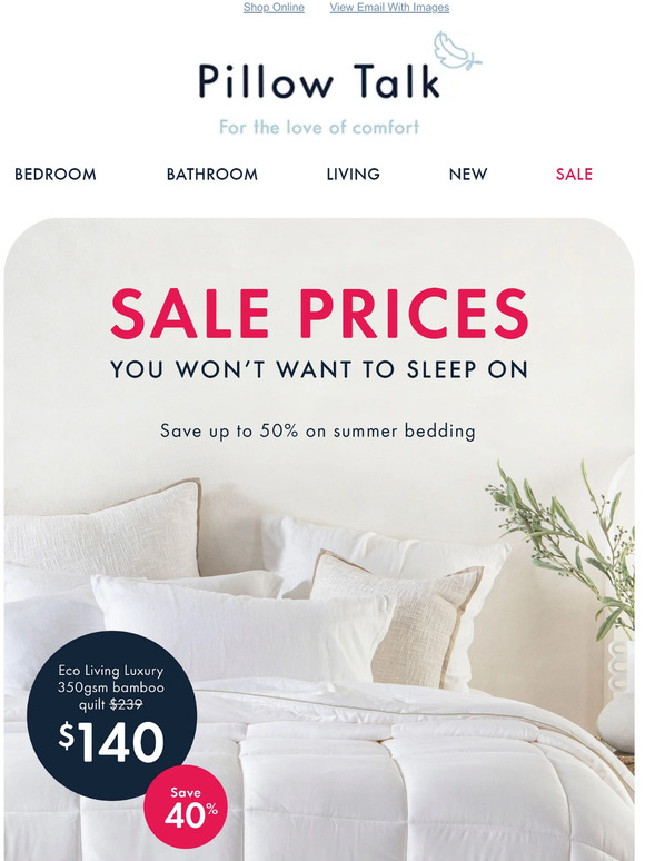 pillow talk Sale prices you won't want to sleep on Milled