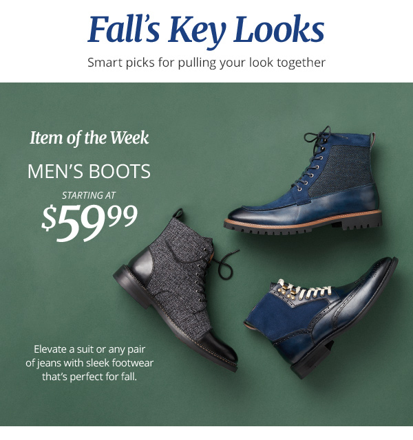 K G Fashion Men s 59.99 Boots in fall to winter styles Milled