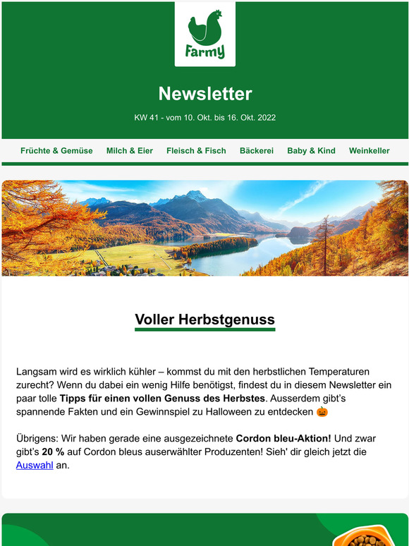 Cordon bleu-Aktion, Halloween-Gewinnspiel & herbstlicher Genuss