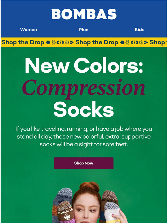 Bombas Brand New Colorful Compression Socks Milled