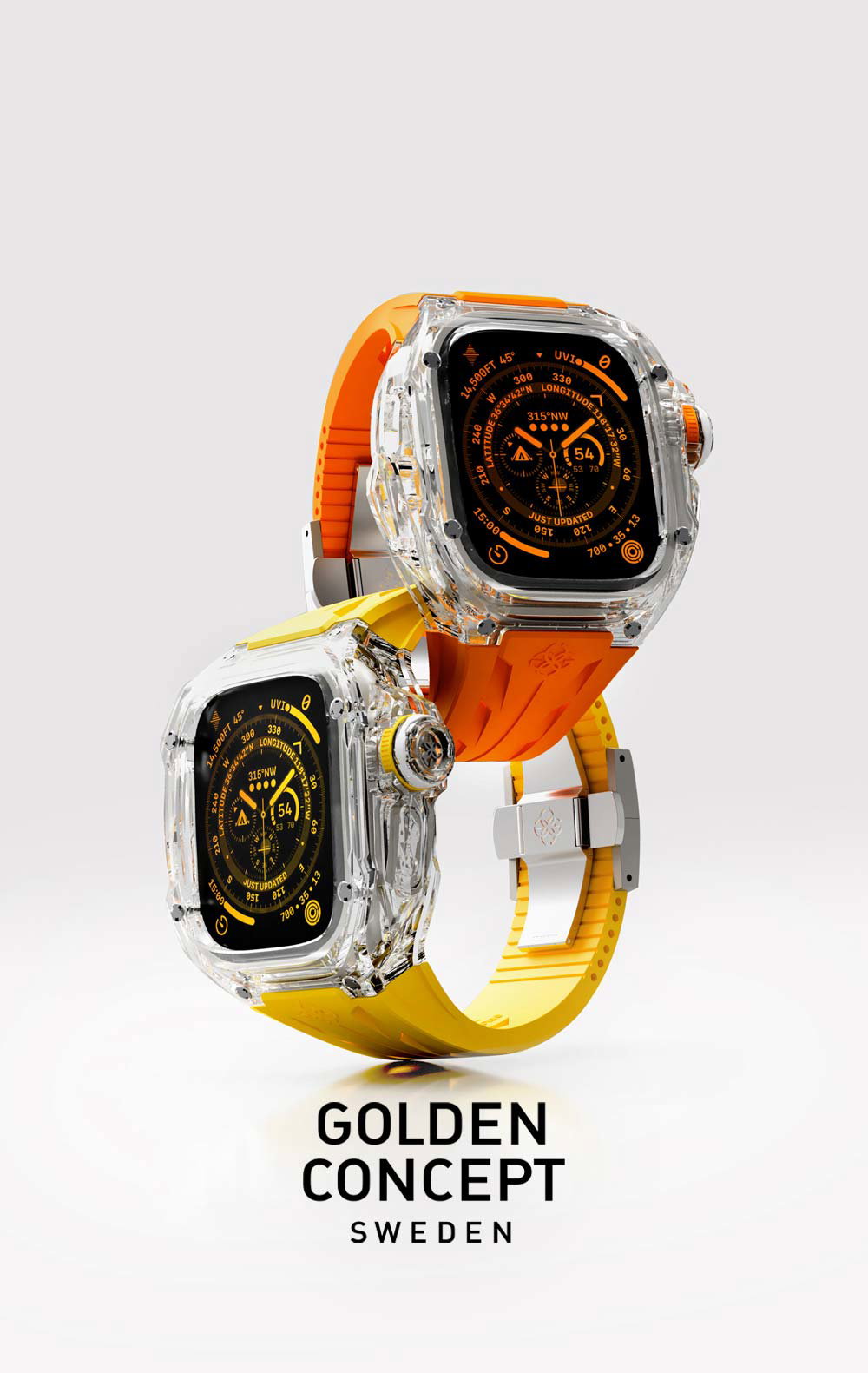Golden Concept Apple Watch Case / RSTR - Sunset Orange Sunset Orange / Apple Watch Ultra - 49 mm / Including Apple Watch Ultra