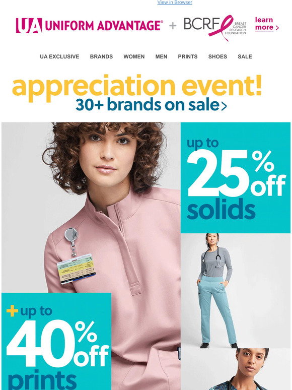 Uniform Advantage: Appreciating you from head-to-toe, 30+ brands on
