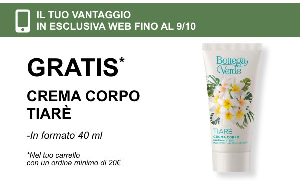 Crema corpo tiare gratis