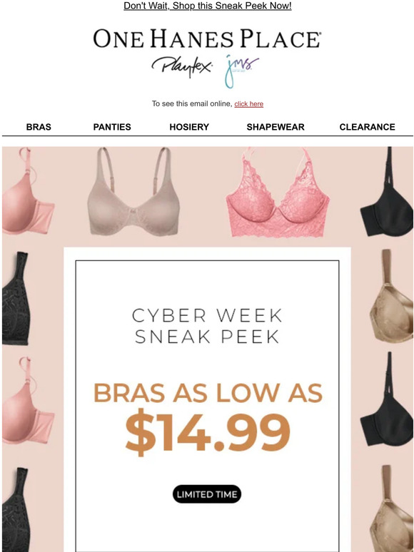 One Hanes Place Take a 👀 at Bras as Low as 14.99 Milled