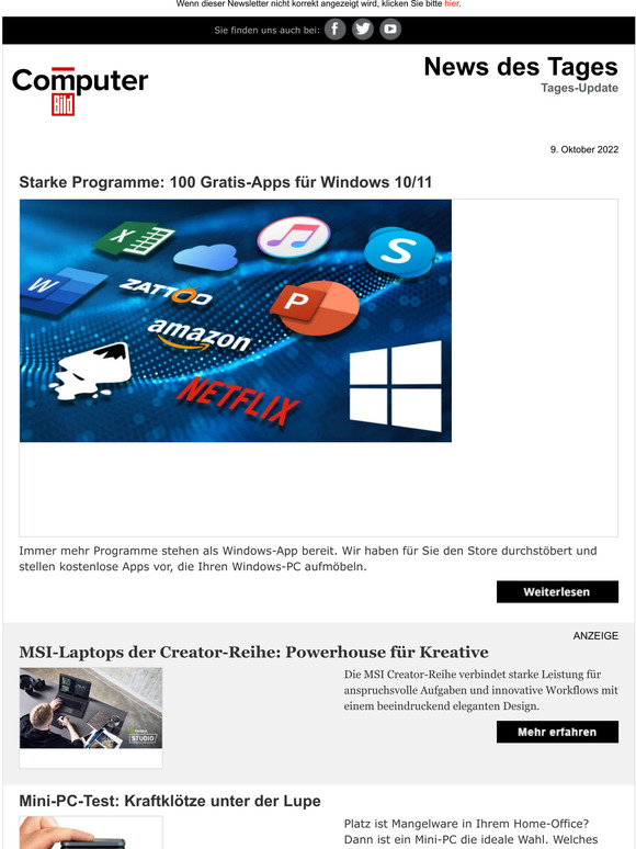 computerbild Windows 11 und 10 Die besten 100 Apps im Store / MiniPC