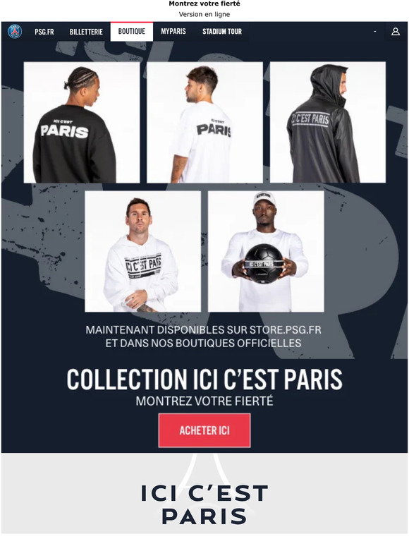 Lot De 2 Drapeaux 'Ici C'est Paris' – PSG – Supporters – Collection