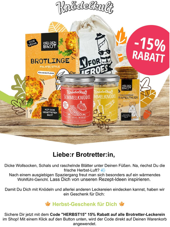 -15% Rabatt 🍁 Herbst-Aktion!
