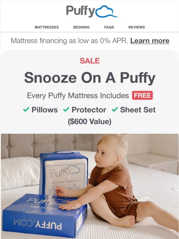 Puffy Mattress Sunday Savings Awaits You! 💤 Milled