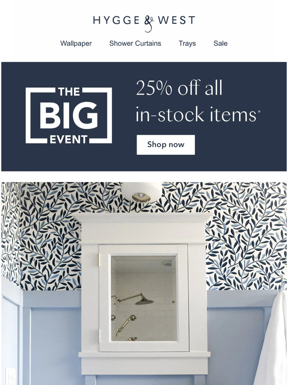 Get 25% off in stock items!