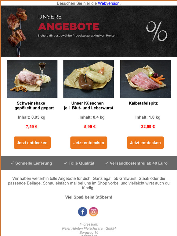 Unser neues Angebot | Moselmetzger.de