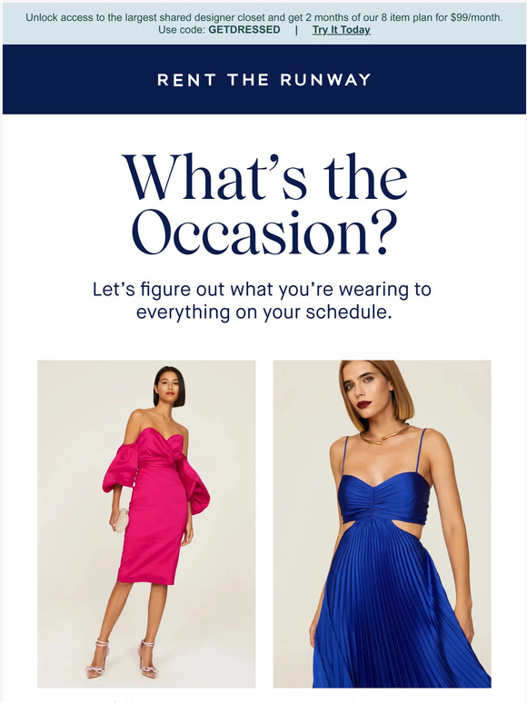 Rent the Runway From weddings to work, we've got you covered. Milled