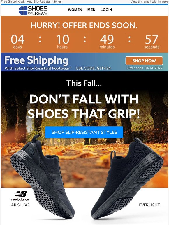Last Chance For Free Shipping on Comfortable Non-slip Shoes