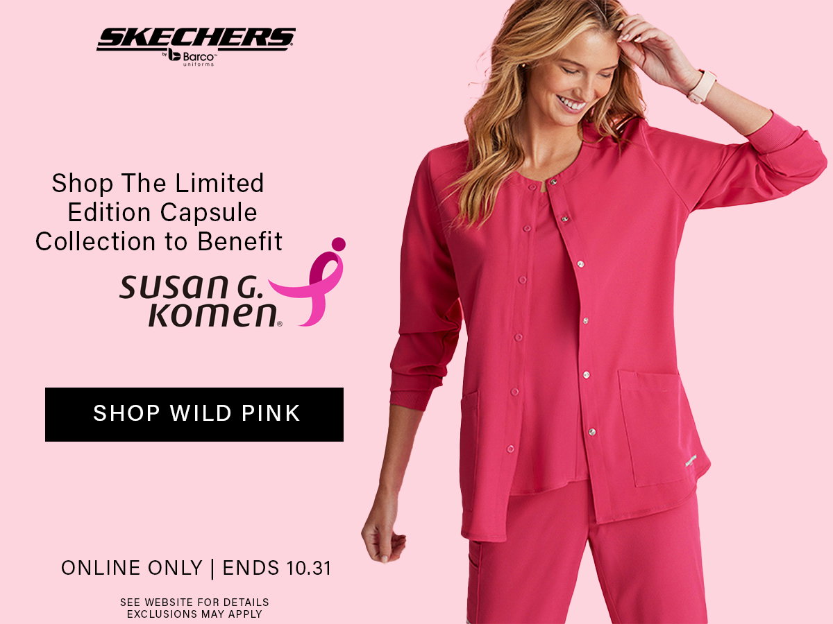 Shop the limited edition capsule collection from Skechers to benefit Susan G. Komen. Online only. Ends 10/31/2022. See website for details. Exclusions may apply.