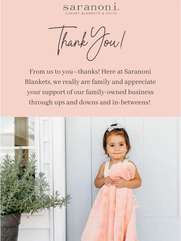 Saranoni Luxury Blankets Let's Celebrate! It's Customer Appreciation Week! 🎉 Milled