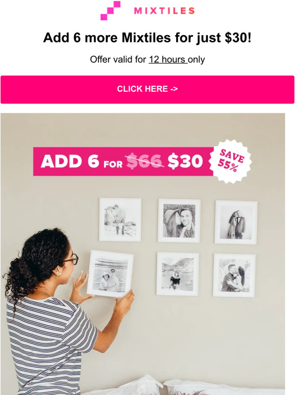 Mixtiles Add 6 more Mixtiles for just 30! Milled