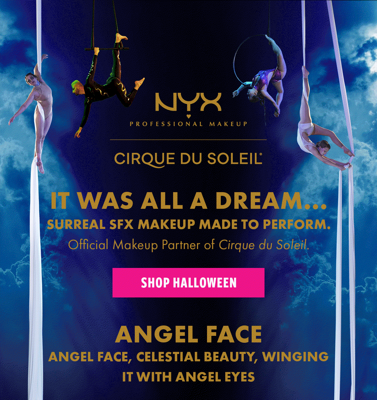 Surreal SFX makeup made to perform. Official makeup partner of Cirque Du Soleil.