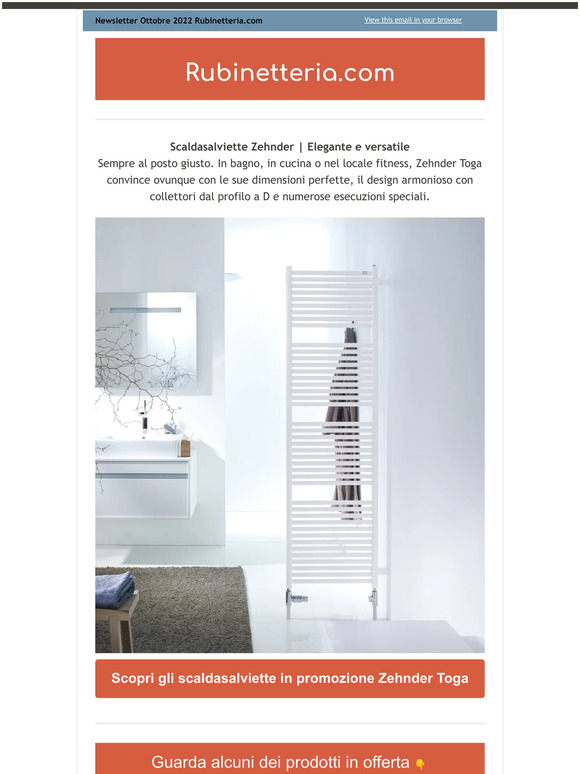 Scaldasalviette ad acqua ed elettrici Zehnder in promozione 🔥