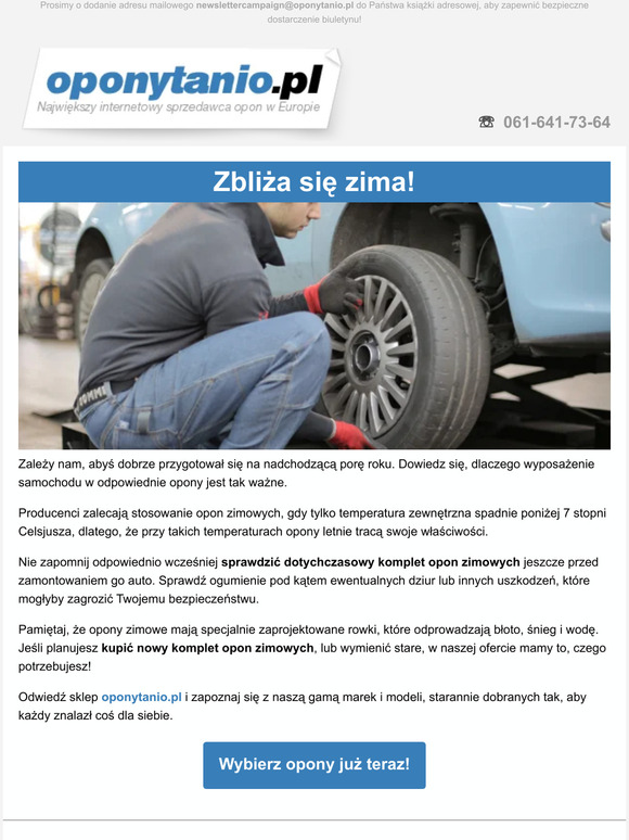 Dlaczego warto wyposażyć się w opony zimowe?
