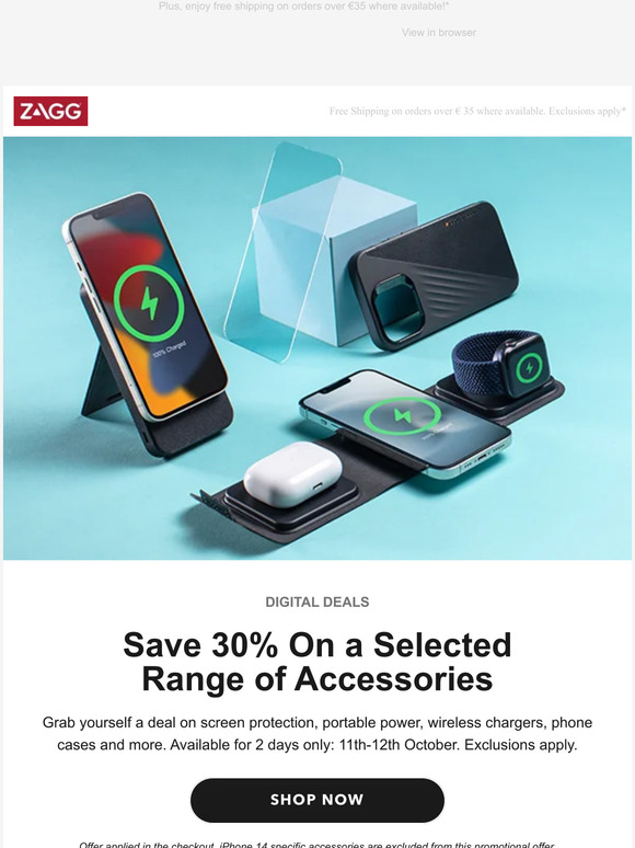 Digital Deals - Save 30% on a Select Range of Accessories!