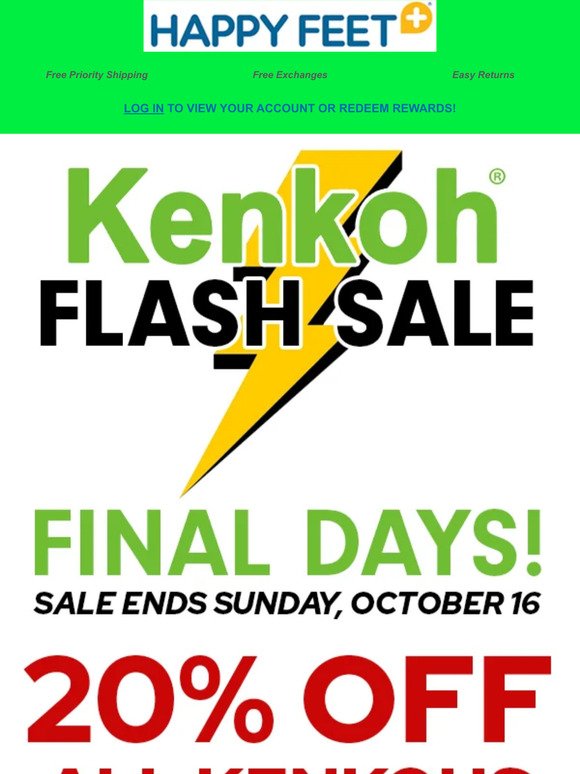 FINAL DAYS of Our Kenkoh Flash Sale